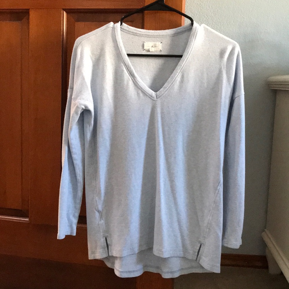 Light blue v neck sweater